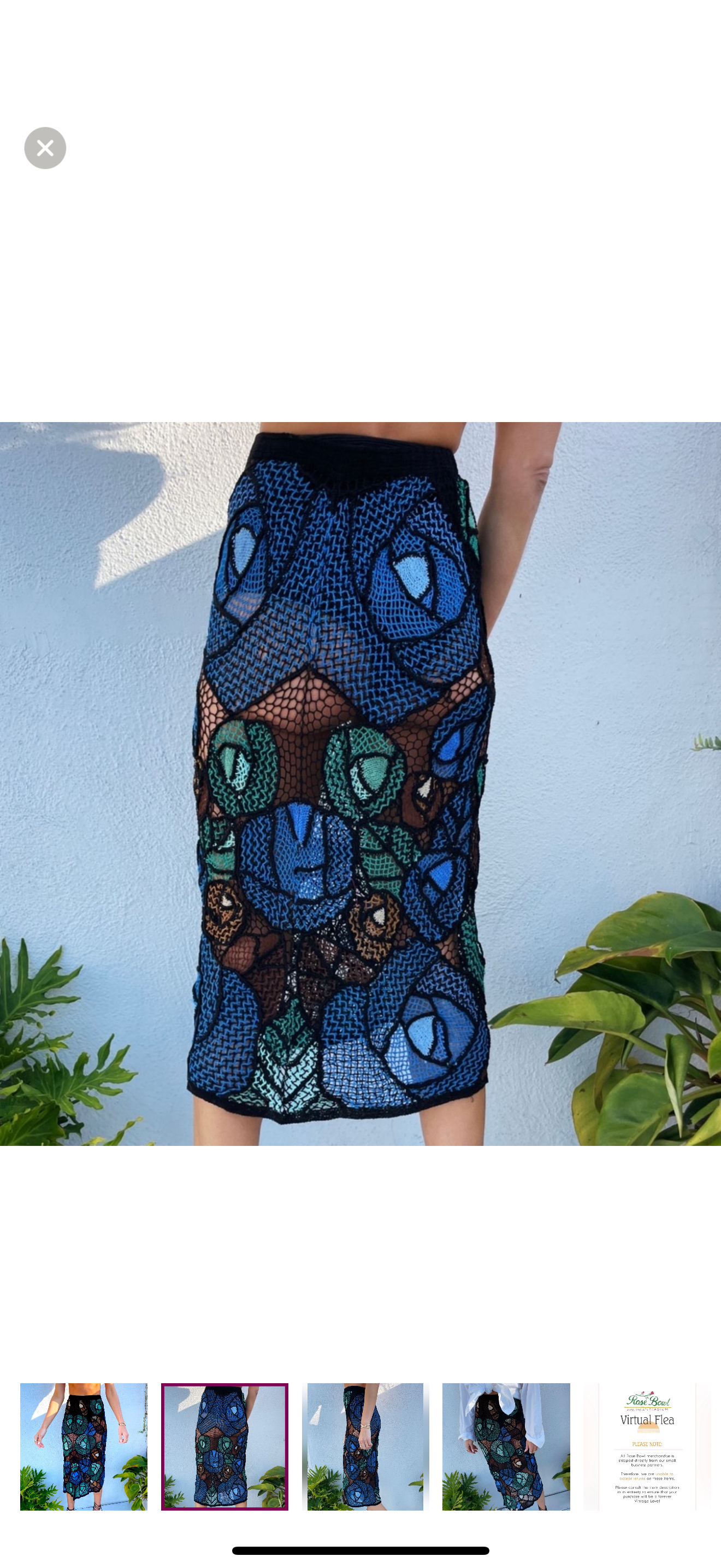 1980s Handmade Crochet Skirt